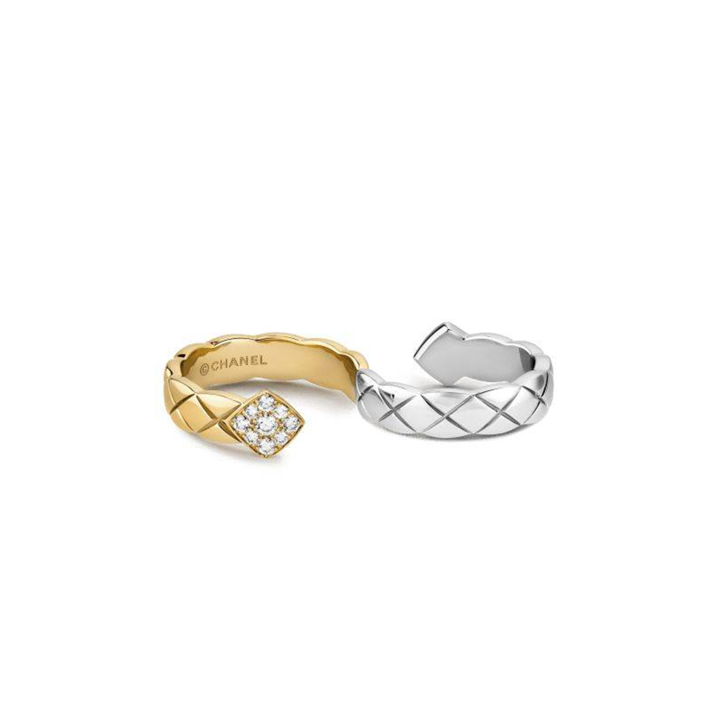 Ch*el coco crush two-finger ring j11655